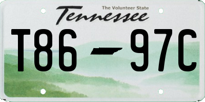TN license plate T8697C
