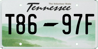 TN license plate T8697F