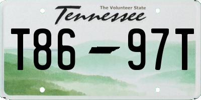 TN license plate T8697T