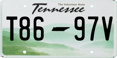 TN license plate T8697V