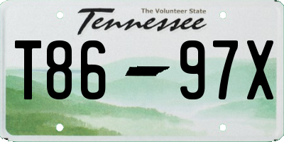 TN license plate T8697X