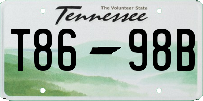 TN license plate T8698B
