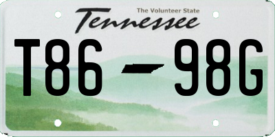 TN license plate T8698G