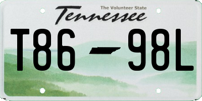 TN license plate T8698L