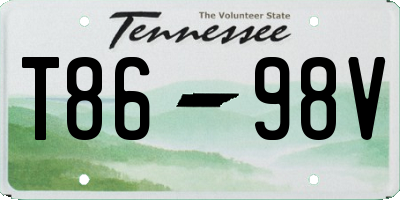 TN license plate T8698V