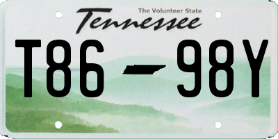 TN license plate T8698Y