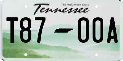 TN license plate T8700A