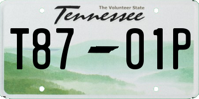 TN license plate T8701P