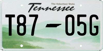 TN license plate T8705G
