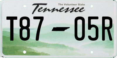 TN license plate T8705R