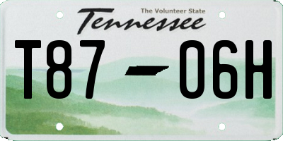 TN license plate T8706H