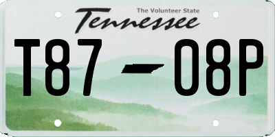 TN license plate T8708P