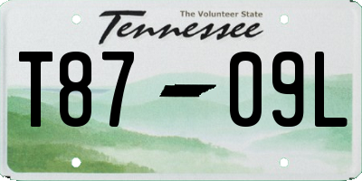 TN license plate T8709L