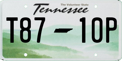 TN license plate T8710P