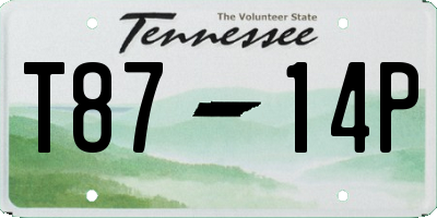 TN license plate T8714P