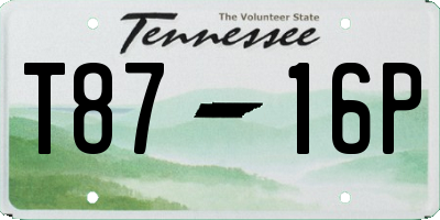 TN license plate T8716P