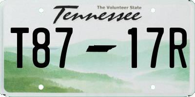 TN license plate T8717R