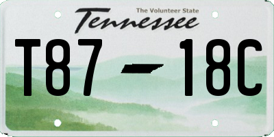 TN license plate T8718C