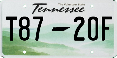 TN license plate T8720F