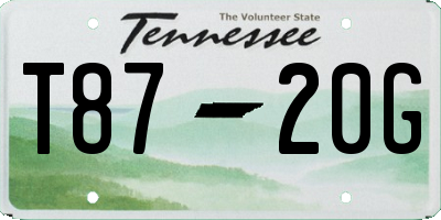TN license plate T8720G