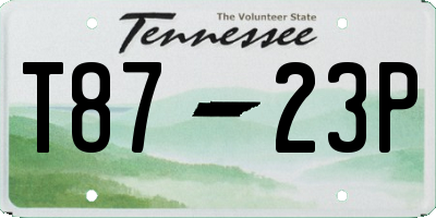 TN license plate T8723P