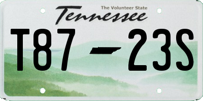 TN license plate T8723S