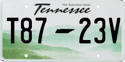 TN license plate T8723V