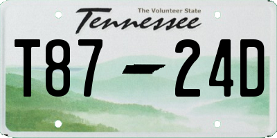 TN license plate T8724D