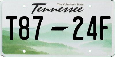 TN license plate T8724F