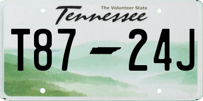 TN license plate T8724J