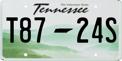 TN license plate T8724S
