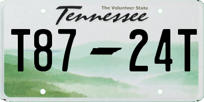 TN license plate T8724T