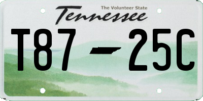 TN license plate T8725C