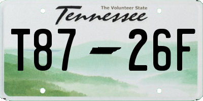 TN license plate T8726F