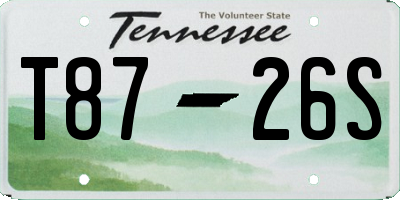 TN license plate T8726S