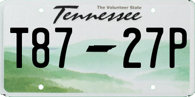 TN license plate T8727P