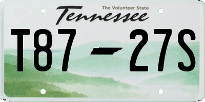 TN license plate T8727S