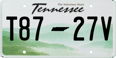 TN license plate T8727V