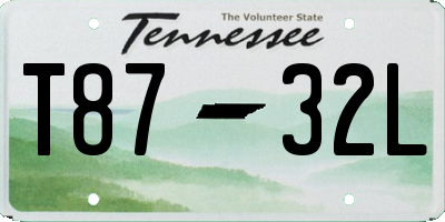 TN license plate T8732L