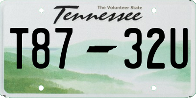 TN license plate T8732U