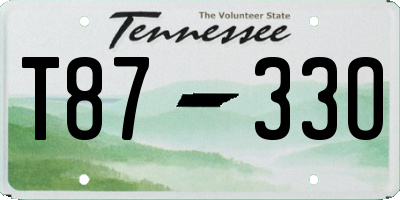 TN license plate T8733O