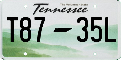 TN license plate T8735L