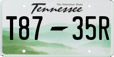 TN license plate T8735R