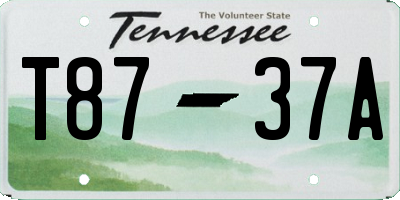 TN license plate T8737A