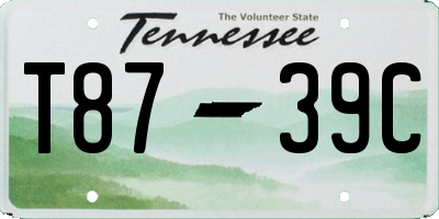 TN license plate T8739C