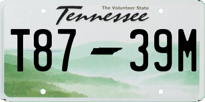 TN license plate T8739M