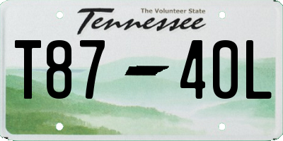 TN license plate T8740L
