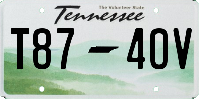 TN license plate T8740V