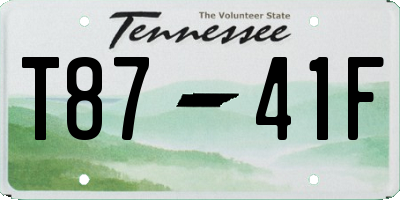 TN license plate T8741F