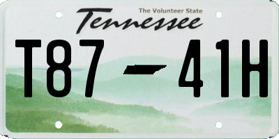 TN license plate T8741H